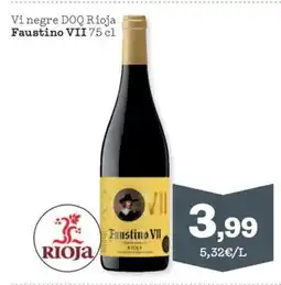 Sorli FAUSTINO VII Vi negre DOQ Rioja oferta