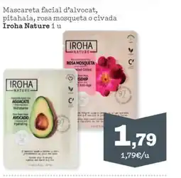 Sorli IROHA NATURE Mascareta facial d'alvocat, pitahaia, rosa mosqueta o civada oferta