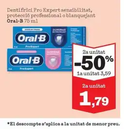 Sorli ORAL-B Dentifrici Pro Expert sensibilitat, protecció professional o blanquejant oferta