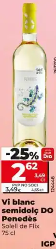 Dia SOLEIL DE FLIX Vi blanc semidolç DO oferta