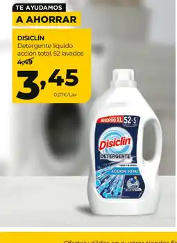 Alimerka DISICLÍN Detergente líquido acción total, 52 lavados oferta