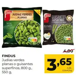 Alimerka FINDUS Judías verdes planas o guisantes superfinos oferta