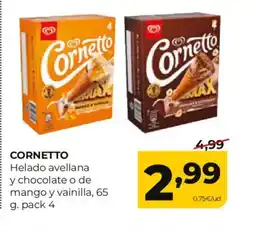 Alimerka CORNETTO Helado avellana y chocolate o de mango y vainilla oferta