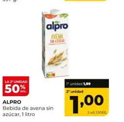 Alimerka ALPRO Bebida de avena sin azúcar oferta
