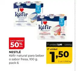 Alimerka NESTLÉ Kéfir natural para beber o sabor fresa oferta