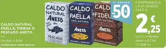Supercor Caldo Natural Paella, Fideua o Pescado Aneto 1 L oferta