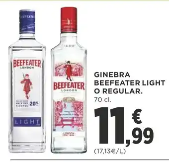 Supercor Beefeater Ginebra light O Regular 70cl oferta