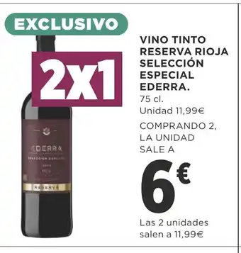 Supercor Ederra Vino Tinto Reserva Rioja Selección Especial 75cl oferta