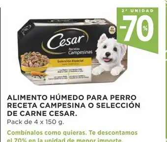 Supercor Alimento húmedo Para Perro Receta Campesina O Seleccíon De Carne Cesar 4 x 150g oferta