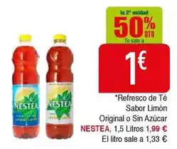 Masymas Nestea - refresco de té sabor limón original o sin azúcar oferta