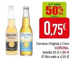 Masymas Corona - cerveza original o cero oferta
