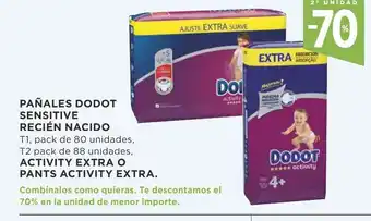 Supercor Pañales Dodot Sensitive Recièn Nacido, Activity Extra O Pants Activity Extra oferta