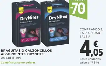 Supercor Drynites Braguitas O Calsoncillos Absorbentes oferta