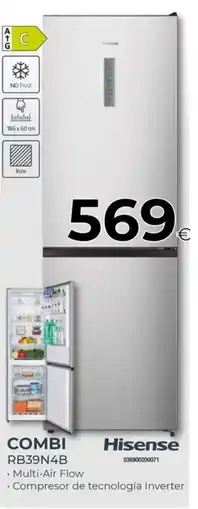 Tien 21 HISENSE Combi rb39n4b oferta