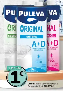 Masymas PULEVA Leche Entera, Semidesnatada o Desnatada Brick oferta