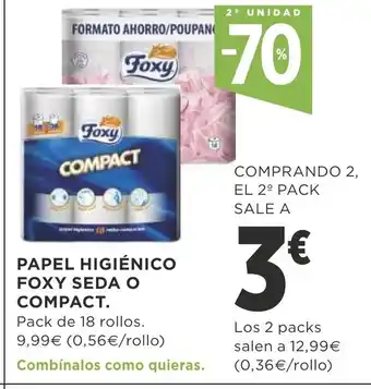 Supercor Compact Papel Higiènico Foxy Seda O oferta