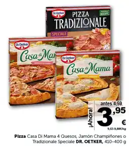 Masymas DR. OETKER Pizza casa di mama 4 quesos, jamón champiñones o tradizionale speciale oferta