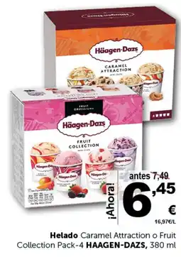 Masymas HAAGEN-DAZS Helado Caramel Attraction o Fruit Collection Pack-4 oferta