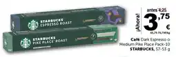 Masymas STARBUCKS, Café Dark Espresso o Medium Pike Place Pack-10 oferta