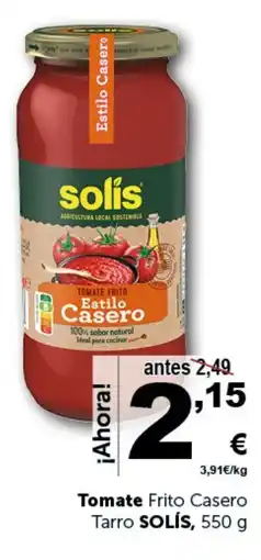 Masymas SOLÍS Tomate Frito Casero Tarro oferta