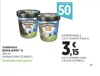 Supercor Tarrinas Ben&Jerry's 465ml oferta