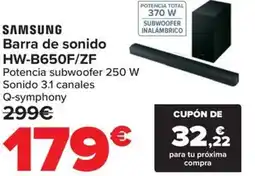 Carrefour SAMSUNG Barra de sonido HW-B650F/ZF oferta