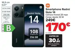 Carrefour XIAOMI Smartphone Redmi Note 14 oferta