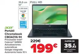 Carrefour ACER Portátil Chromebook CBOA314-1H oferta