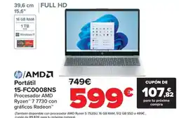Carrefour HP Portátil 15-FC0008NS oferta