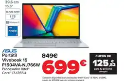 Carrefour ASUS Portátil Vivobook 15 F1504VA-NJ766W oferta