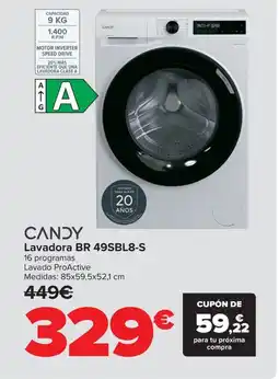 Carrefour CANDY Lavadora BR 49SBL8-S oferta