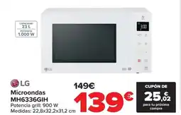 Carrefour LG Microondas MH6336GIH oferta