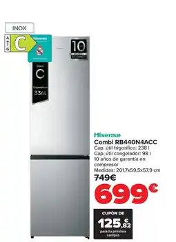 Carrefour HISENSE Combi RB440N4ACC oferta