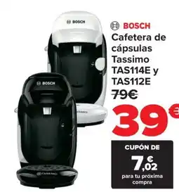 Carrefour BOSCH Cafetera de cápsulas Tassimo TAS114E y TAS112E oferta
