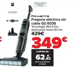 Carrefour ROWENTA Fregona eléctrica sin cable GZ-5035 oferta