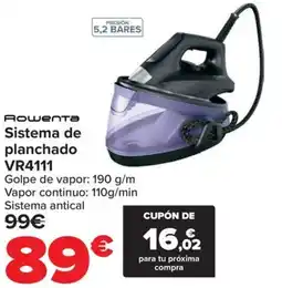 Carrefour ROWENTA Sistema de planchado VR411 oferta