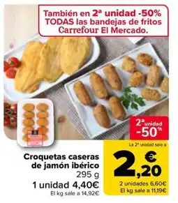 Carrefour Market Croquetas caseras de jamón ibérico oferta