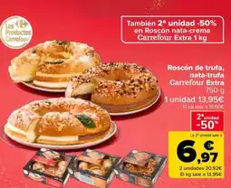 Carrefour Market Roscón de trufa, nata-trufa Carrefour Extra oferta