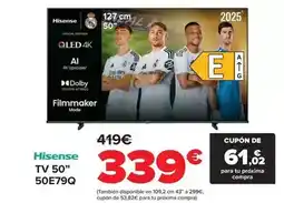 Carrefour Hisense - tv 50 50e79q oferta