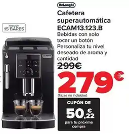 Carrefour Delonghi cafetera superautomática ecam13123b oferta