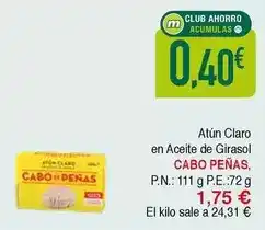Masymas Cabo de peñas - atun claro en aceite de girasol oferta