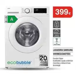 Samsung - lavadora ww90cgc04dteec