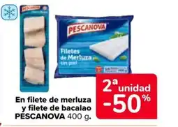 Carrefour Market PESCANOVA En filete de merluza y filete de bacalao oferta