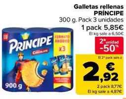 Carrefour Market PRÍNCIPE Galletas rellenas oferta