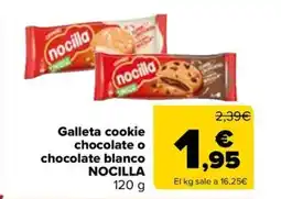 Carrefour Market NOCILLA Galleta cookie chocolate o chocolate blanco oferta