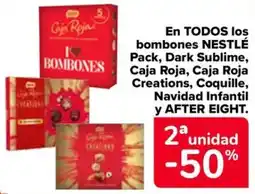 Carrefour Market NESTLÉ En todos los bombones pack, dark sublime, caja roja, caja roja creations, coquille, navidad infantil y after eight oferta