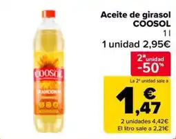 Carrefour Market COOSOL Aceite de girasol oferta