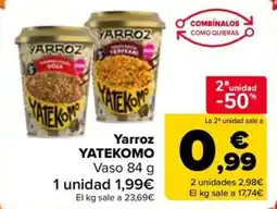 Carrefour Market YATEKOMO Yarroz Vaso oferta