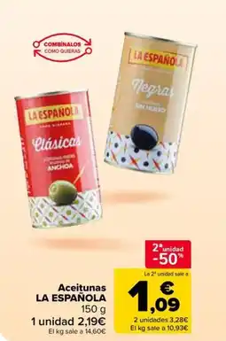 Carrefour Market LA ESPAÑOLA Aceitunas oferta