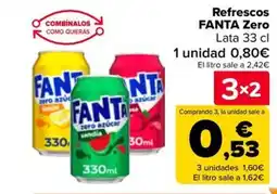 Carrefour Market FANTA Refrescos Zero oferta